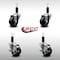 Service Caster 3'' SS Soft Rubber Wheel Swivel 1-1/8'' Expanding Stem Caster Set 2 Brakes, 4PK SCC-SSEX20S314-SRS-2-TLB-2-118 - alternate 5